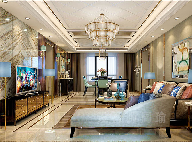 激情操大屄屄世纪江尚三室两厅168平装修设计效果欣赏